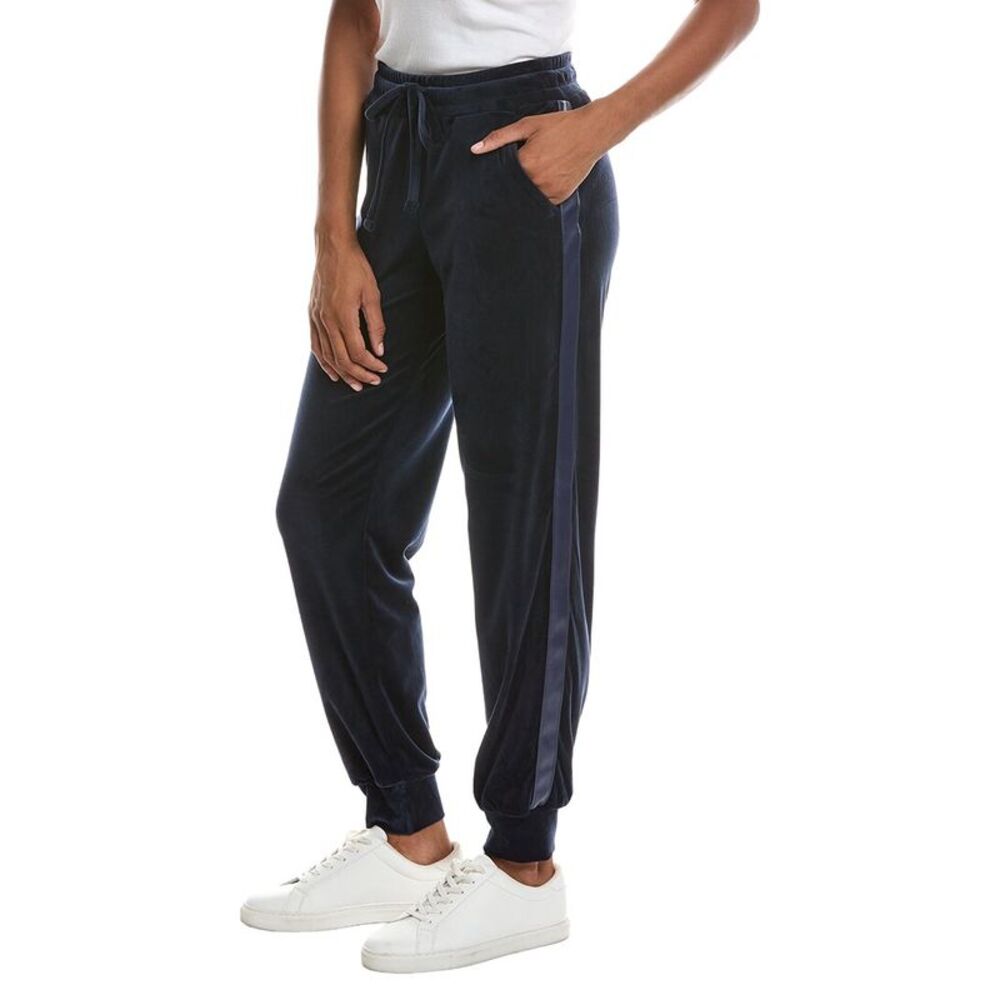 Knit Riot Womens  Velour Track Jogger, Navy